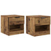 Dulap de pat 2 pcs Lemn vechi 40 x 39 x 40cm Lemn compozit - WALTI WALTI
