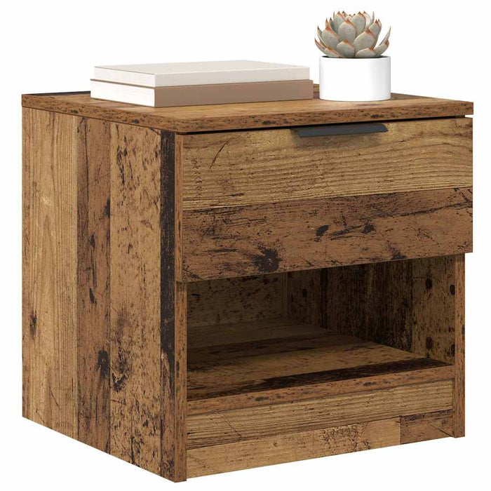 Dulap de pat 2 pcs Lemn vechi 40 x 39 x 40cm Lemn compozit - WALTI WALTI