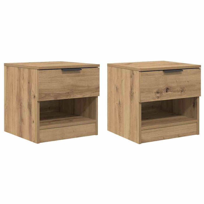 Dulap de pat cu sertar 2 pcs Stejar Artizanal 40 x 39 x 40cm - WALTI WALTI