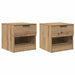 Dulap de pat cu sertar 2 pcs Stejar Artizanal 40 x 39 x 40cm - WALTI WALTI