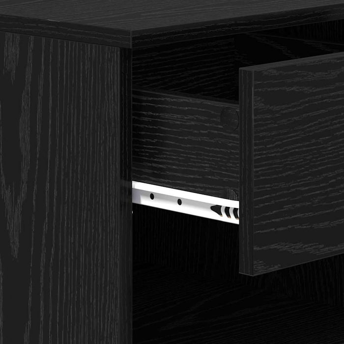 Dulap de pat 2 pcs Stejar Negru 40 x 39 x 40cm Lemn compozit - WALTI WALTI