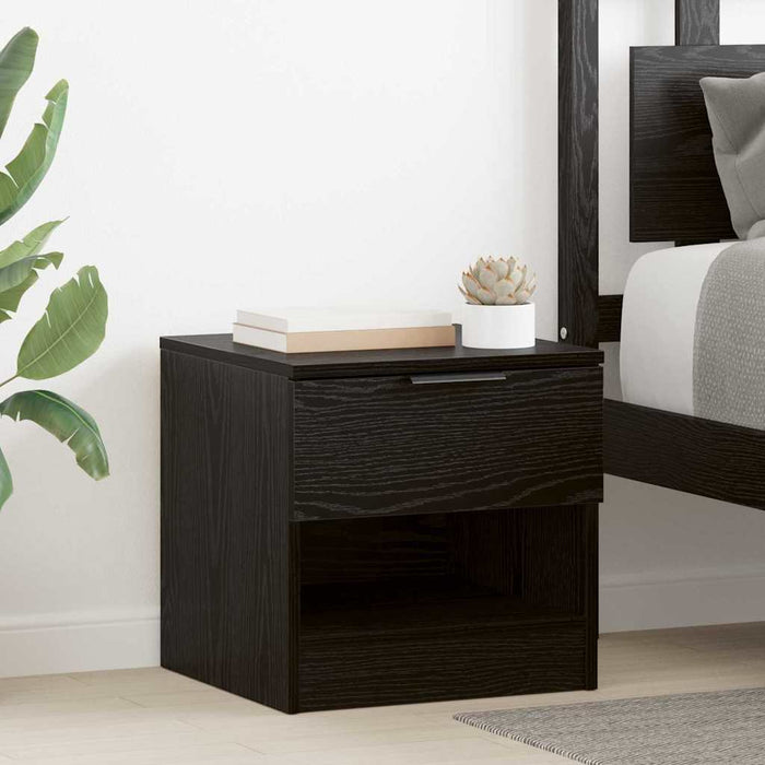 Dulap de pat 2 pcs Stejar Negru 40 x 39 x 40cm Lemn compozit - WALTI WALTI