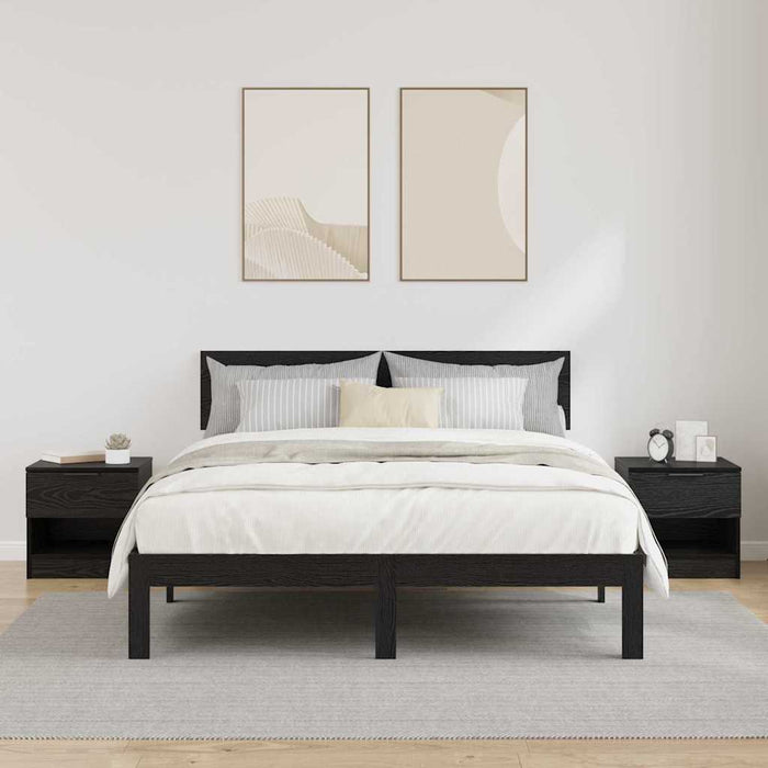 Dulap de pat 2 pcs Stejar Negru 40 x 39 x 40cm Lemn compozit - WALTI WALTI