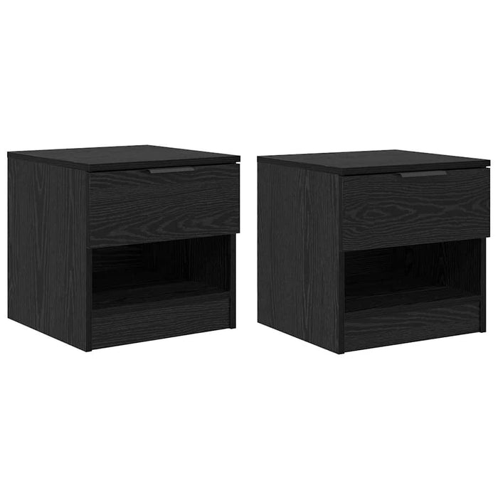 Dulap de pat 2 pcs Stejar Negru 40 x 39 x 40cm Lemn compozit - WALTI WALTI