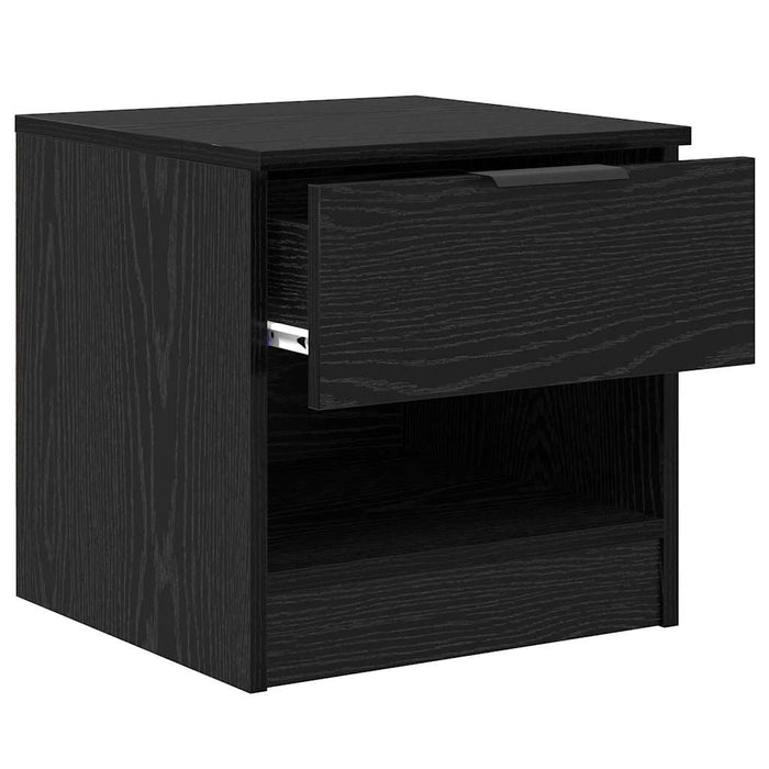 Dulap de pat 2 pcs Stejar Negru 40 x 39 x 40cm Lemn compozit - WALTI WALTI