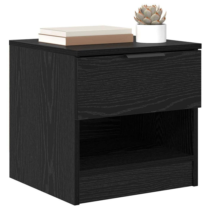 Dulap de pat 2 pcs Stejar Negru 40 x 39 x 40cm Lemn compozit - WALTI WALTI