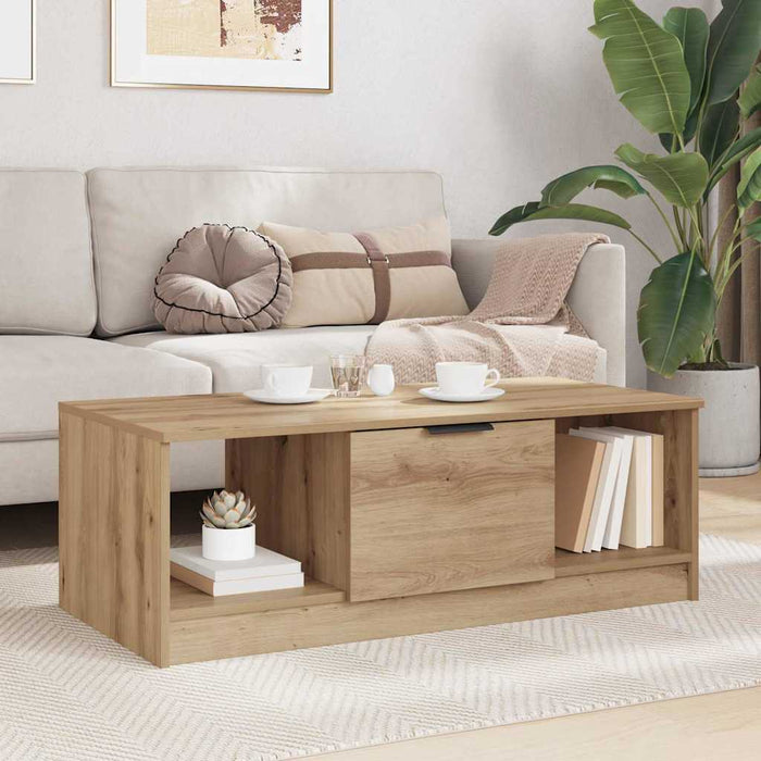 Masă de cafea Stejar Artizanal 102 x 50 x 36cm Lemn compozit - WALTI WALTI