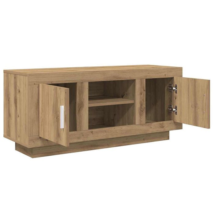 Cabinet TV Stejar Artizanal 102 x 35 x 45 cm Lemn compozit - WALTI WALTI