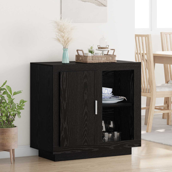 Bufet Stejar Negru 80 x 40 x 75 cm Lemn compozit - WALTI WALTI