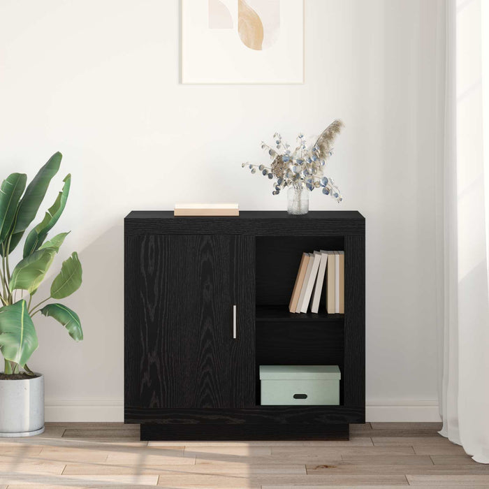 Bufet Stejar Negru 80 x 40 x 75 cm Lemn compozit - WALTI WALTI