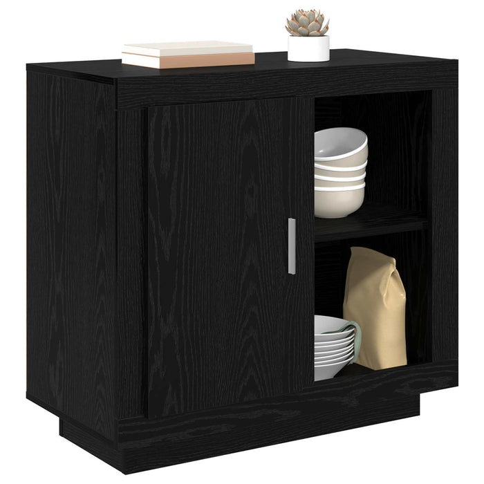 Bufet Stejar Negru 80 x 40 x 75 cm Lemn compozit - WALTI WALTI