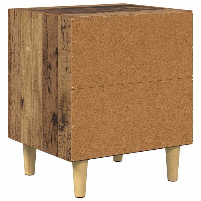 Dulap de pat 2 pcs Lemn vechi 40 x 35 x 47.5cm Lemn compozit - WALTI WALTI