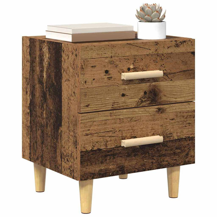 Dulap de pat 2 pcs Lemn vechi 40 x 35 x 47.5cm Lemn compozit - WALTI WALTI