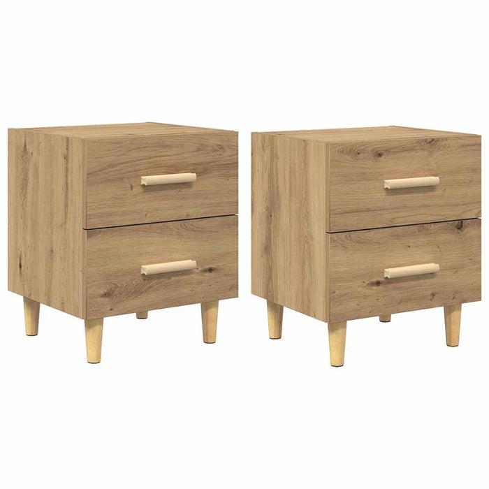 Dulap de pat cu sertar 2 pcs Stejar Artizanal 40 x 35 x 47.5cm - WALTI WALTI