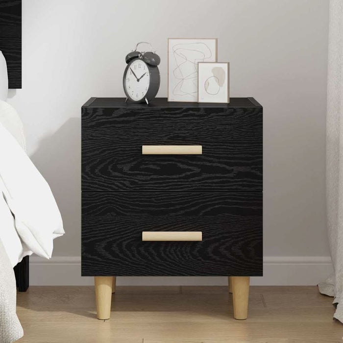 Dulap de pat Stejar Negru 40 x 35 x 47.5cm Lemn compozit - WALTI WALTI