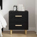 Dulap de pat Stejar Negru 40 x 35 x 47.5cm Lemn compozit - WALTI WALTI