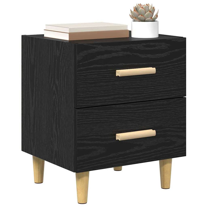Dulap de pat Stejar Negru 40 x 35 x 47.5cm Lemn compozit - WALTI WALTI
