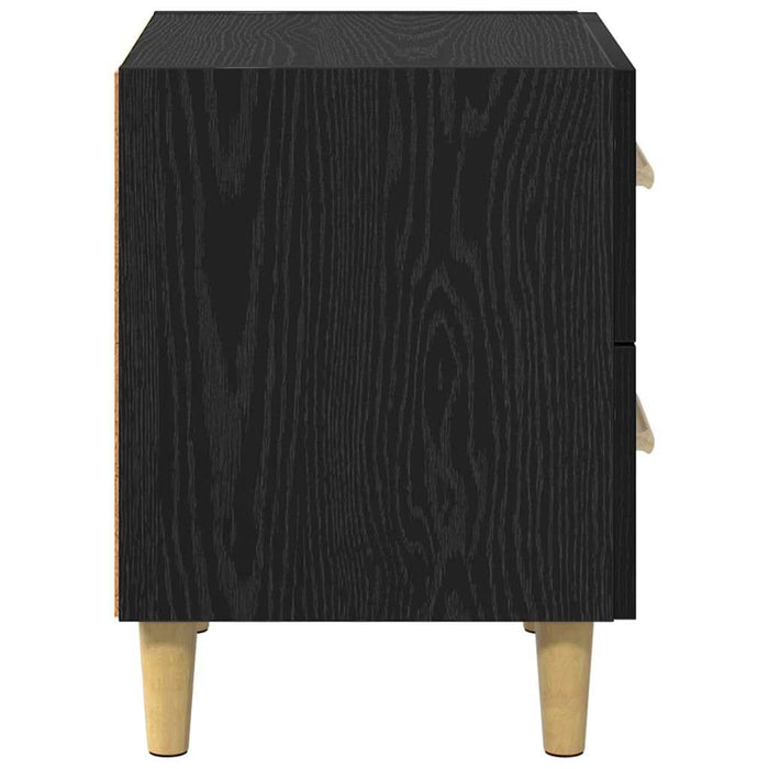 Dulap de pat Stejar Negru 40 x 35 x 47.5cm Lemn compozit - WALTI WALTI