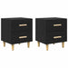 Dulap de pat 2 pcs Stejar Negru 40 x 35 x 47.5cm Lemn compozit - WALTI WALTI