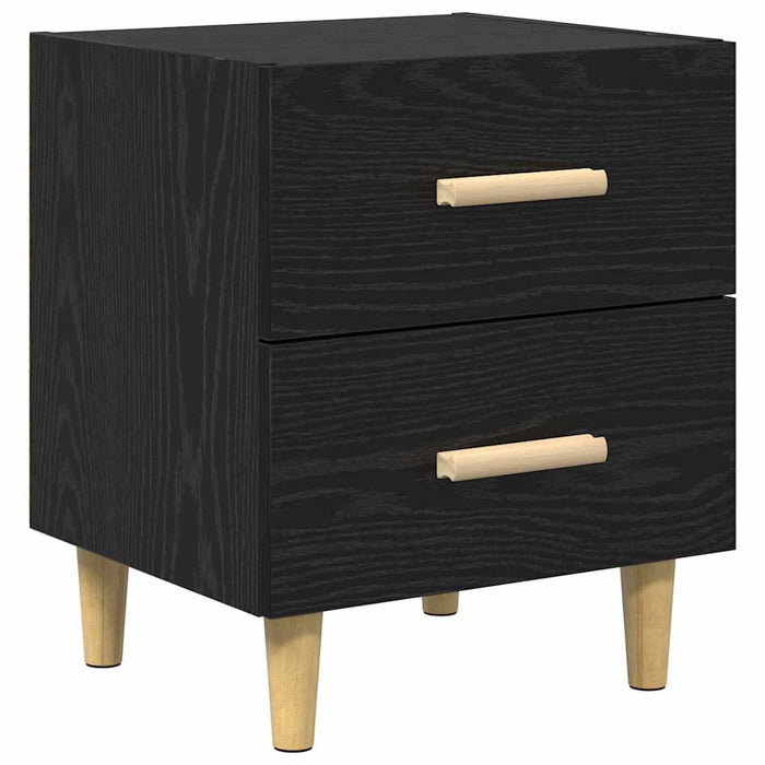 Dulap de pat 2 pcs Stejar Negru 40 x 35 x 47.5cm Lemn compozit - WALTI WALTI