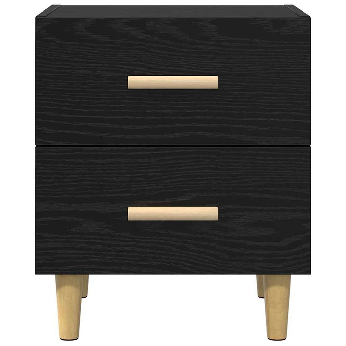 Dulap de pat 2 pcs Stejar Negru 40 x 35 x 47.5cm Lemn compozit - WALTI WALTI