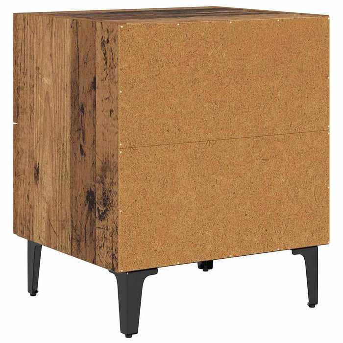 Dulap de pat 2 pcs Lemn vechi 40 x 35 x 47,5 cm Lemn compozit - WALTI WALTI