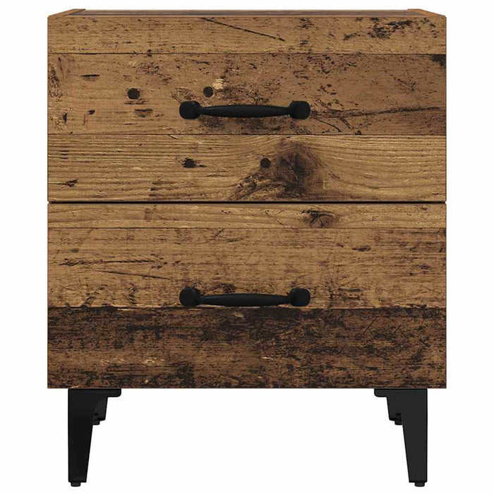 Dulap de pat 2 pcs Lemn vechi 40 x 35 x 47,5 cm Lemn compozit - WALTI WALTI