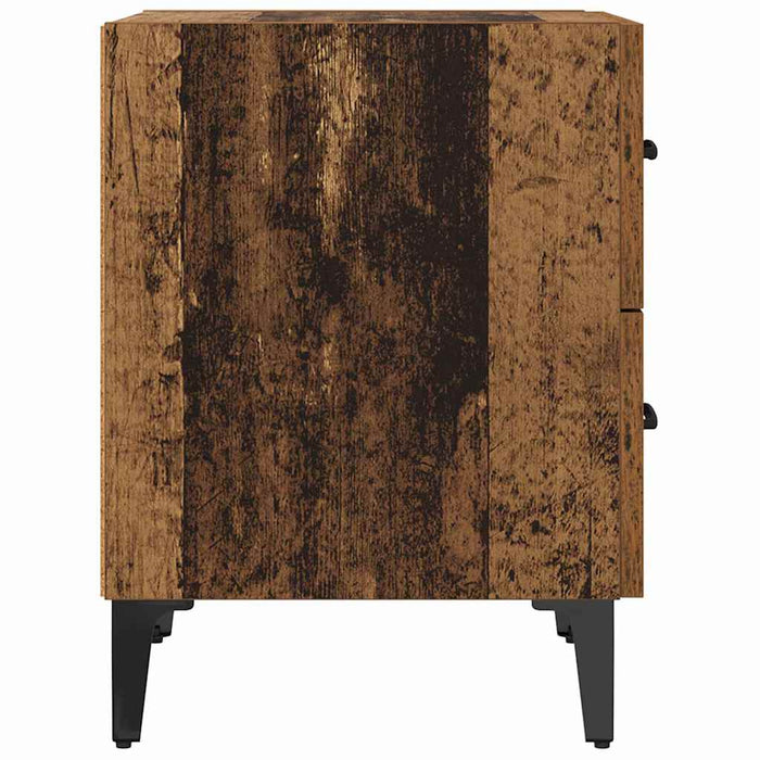 Dulap de pat 2 pcs Lemn vechi 40 x 35 x 47,5 cm Lemn compozit - WALTI WALTI