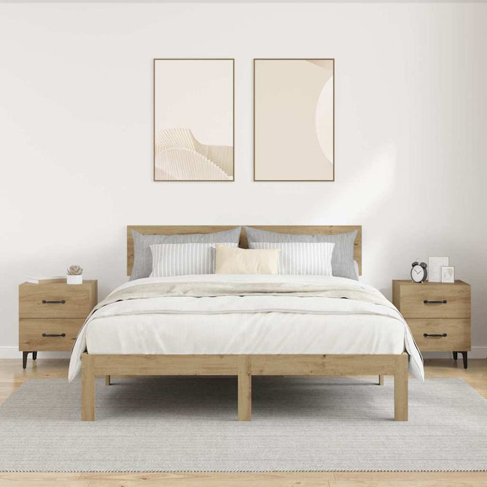 Dulap de pat cu sertar 2 pcs Stejar Artizanal 40 x 35 x 47,5 cm - WALTI WALTI