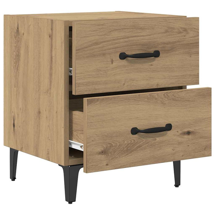 Dulap de pat cu sertar 2 pcs Stejar Artizanal 40 x 35 x 47,5 cm - WALTI WALTI