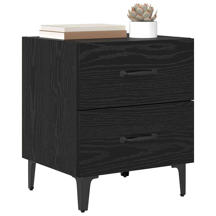 Dulap de pat Stejar Negru 40 x 35 x 47,5 cm Lemn compozit - WALTI WALTI