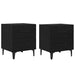 Dulap de pat 2 pcs Stejar Negru 40 x 35 x 47,5 cm Lemn compozit - WALTI WALTI