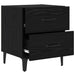 Dulap de pat 2 pcs Stejar Negru 40 x 35 x 47,5 cm Lemn compozit - WALTI WALTI