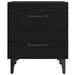 Dulap de pat 2 pcs Stejar Negru 40 x 35 x 47,5 cm Lemn compozit - WALTI WALTI