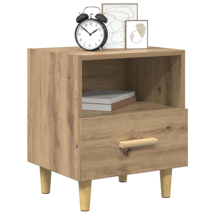 Dulap de noapte Stejar Artizanal 40 x 35 x 47 cm Lemn compozit - WALTI WALTI