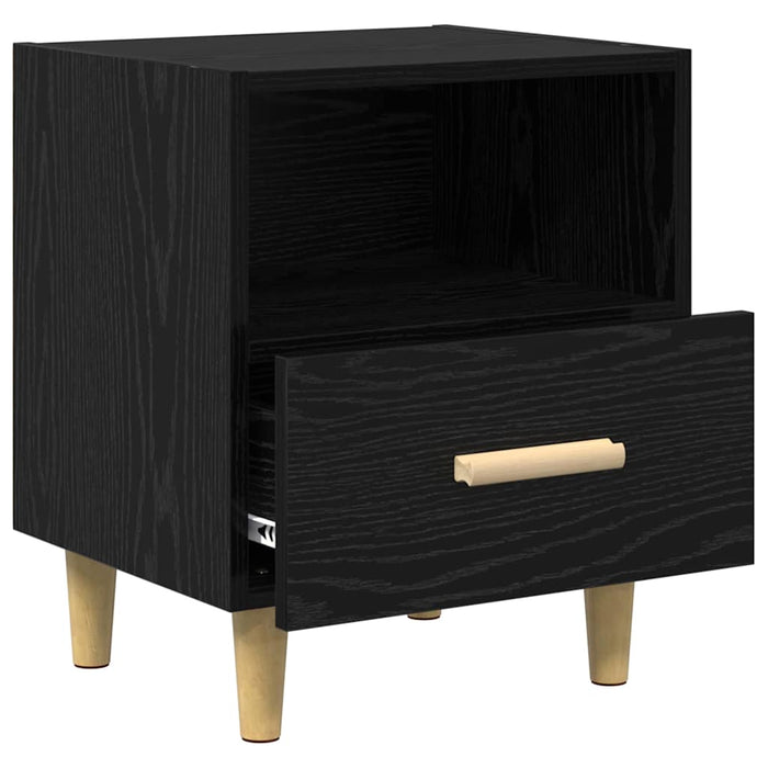 Dulap de noapte Stejar Negru 40 x 35 x 47 cm Lemn compozit - WALTI WALTI