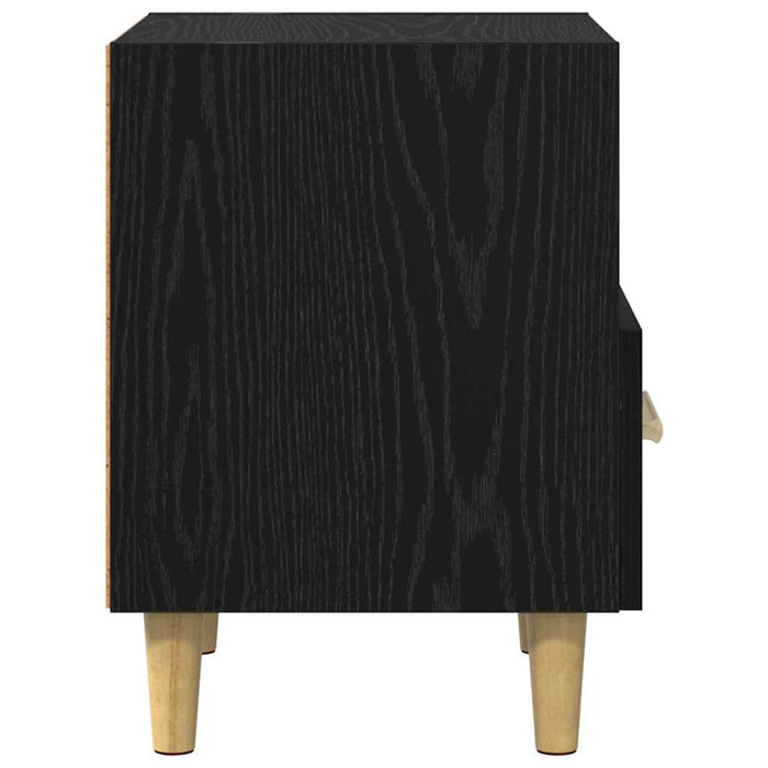 Dulap de noapte Stejar Negru 40 x 35 x 47 cm Lemn compozit - WALTI WALTI
