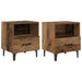 Dulap de noapte cu sertar 2 pcs Lemn vechi 40 x 35 x 47.5 cm - WALTI WALTI