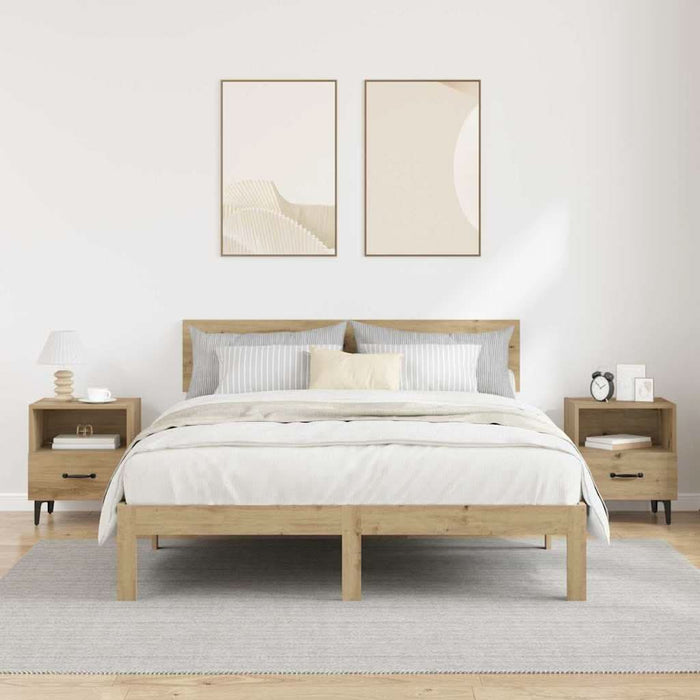 Dulap de noapte 2 pcs Stejar Artizanal 40 x 35 x 47,5 cm - WALTI WALTI