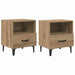 Dulap de noapte 2 pcs Stejar Artizanal 40 x 35 x 47,5 cm - WALTI WALTI