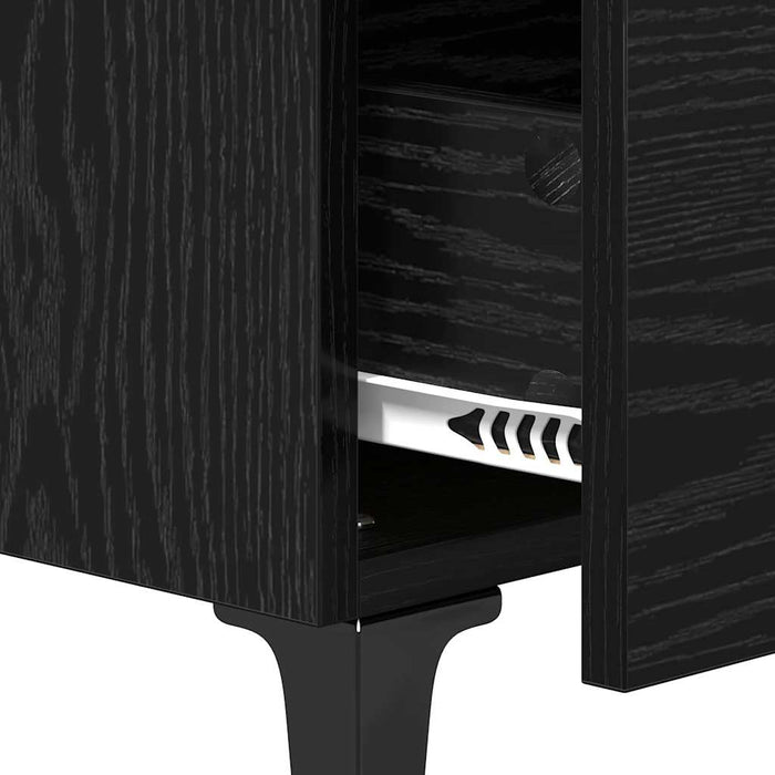 Dulap de noapte Stejar negru 40 x 35 x 47.5 cm Lemn compozit - WALTI WALTI