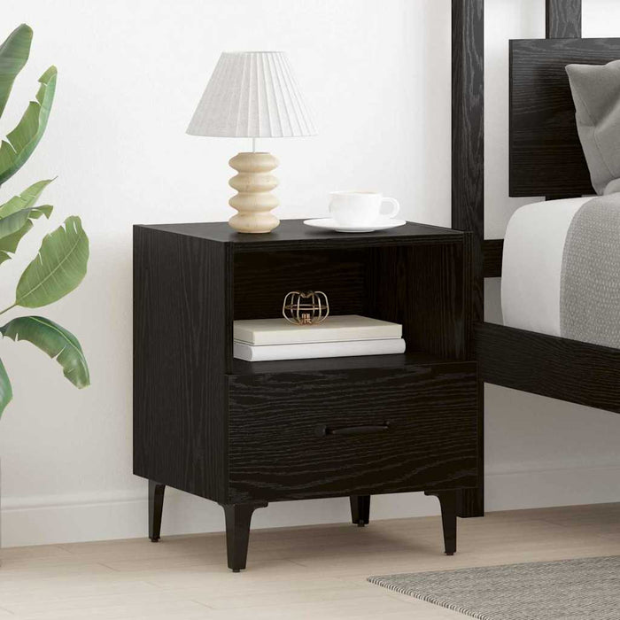 Dulap de noapte Stejar negru 40 x 35 x 47.5 cm Lemn compozit - WALTI WALTI