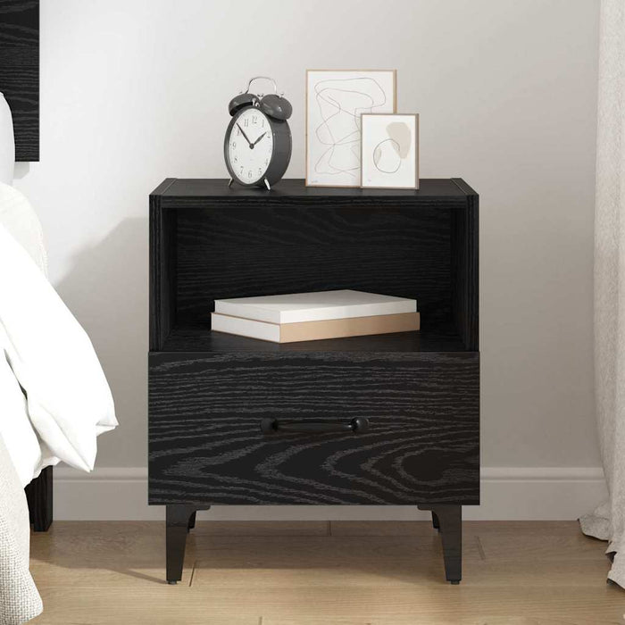 Dulap de noapte Stejar negru 40 x 35 x 47.5 cm Lemn compozit - WALTI WALTI