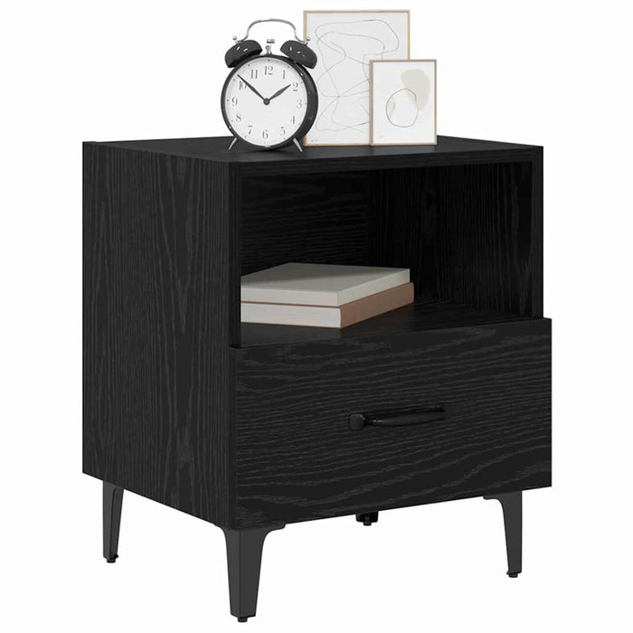 Dulap de noapte Stejar negru 40 x 35 x 47.5 cm Lemn compozit - WALTI WALTI