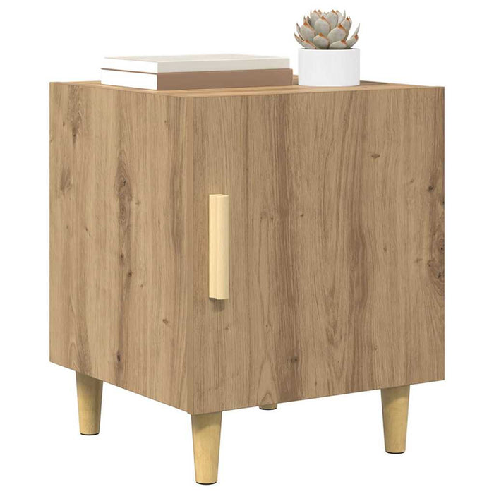 Dulap de noapte Stejar Artizanal 40 x 40 x 50 cm Lemn compozit - WALTI WALTI