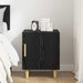 Dulap de noapte Stejar Negru 40 x 40 x 50 cm Lemn compozit - WALTI WALTI