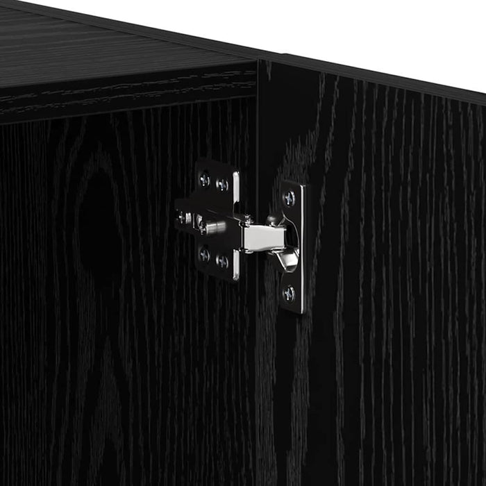Dulap de noapte Pe perete 2 pcs Stejar Negru 40 x 40 x 50 cm - WALTI WALTI