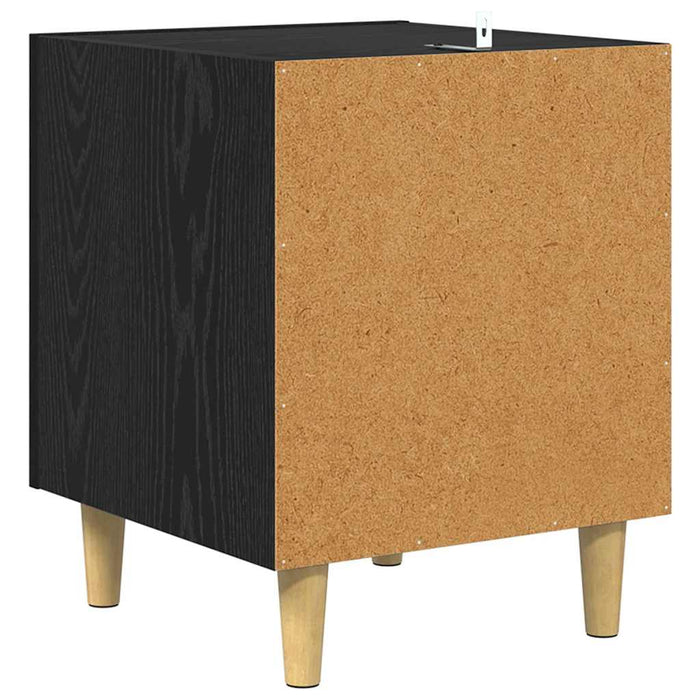 Dulap de noapte Pe perete 2 pcs Stejar Negru 40 x 40 x 50 cm - WALTI WALTI