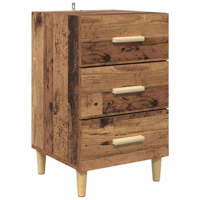 Dulap de noapte Lemn vechi 40 x 40 x 66 cm Lemn compozit WALTI