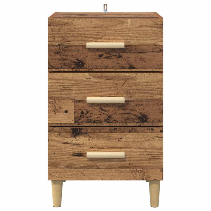 Dulap de noapte Lemn vechi 40 x 40 x 66 cm Lemn compozit WALTI